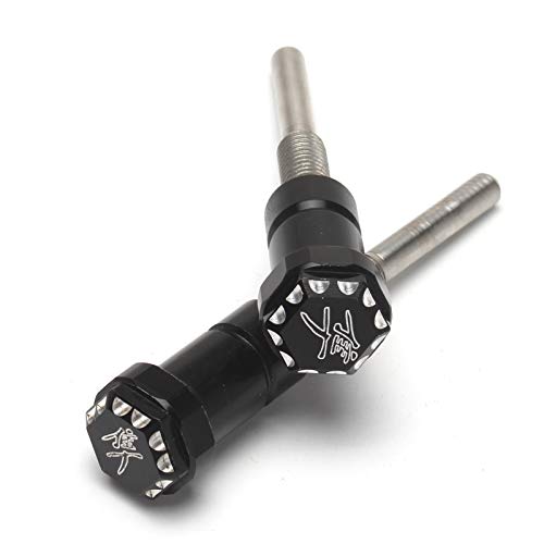 Seat Thumb Screws Bolts, Front Mount Screw Cap Compatible with Suzuki GSX1300R Hayabusa 2008-2024 (2 PCS,Black) - color: black, size: 2008-2024