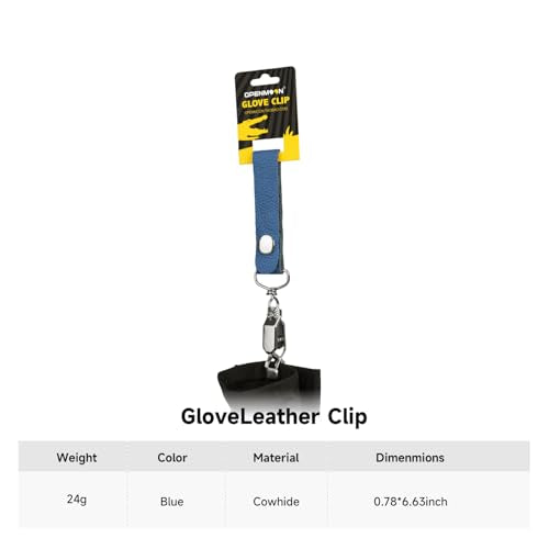 OPENMOON Glove Leather Clips (Blue) - color: Blue