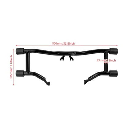 Engine Guard Flat-Out Bar Fit for Harley Touring Street Glide Road Glide Road King Electra Glide Ultra (F- Engine Guard for 14-23 Touring) - size: F- Engine Guard For 14-23 Touring