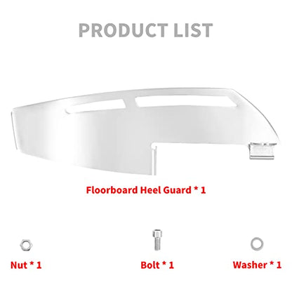 Motorcycle Driver Floorboard Heel Guard Fit For Harley Softail 86-17 Touring FLD 2012-2016 Touring Electra Glide Road Glide Road King Street Glide Chrome - color: Chrome