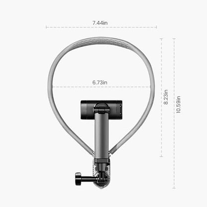 Neck Mount for Action Camera with Air Cushion, POV Hands Free Mount with Adjustable Chest Strap, First Person View Stabilizer Compatible for GoPro, DJI, Insta360 and Most Action Cameras