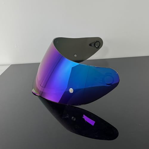 902 Helmet Visor Replacement,Motorcycle Helmet Face Shield for ILM 902,902L,902BT (Rainbow-Day Use Only) - color: Rainbow-day Use Only