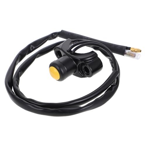 Abaodam Universal Motorcycle Handlebar Switch Kit Waterproof Headlight Horn Control Switch for Dirt Bike Off-Road ATV with Yellow No-Lock Button Motorcycle Ignition