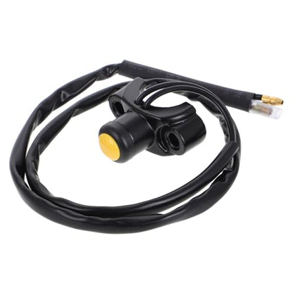 Abaodam Universal Motorcycle Handlebar Switch Kit Waterproof Headlight Horn Control Switch for Dirt Bike Off-Road ATV with Yellow No-Lock Button Motorcycle Ignition
