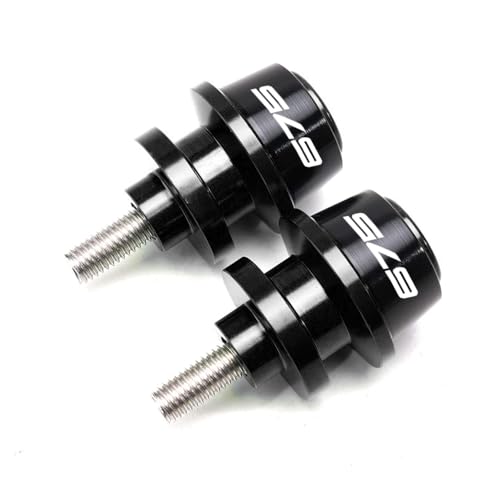 MOWOK Fit For 675SS 675SR 675NK 675 SR-R 675 SR/NK/SS/SR-R 10MM Motorcycle Accessories Rear Stand Screws M10 Swing Arm Swingarm Spools slider (Black) - color: Black
