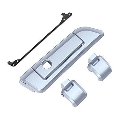 Moto Onfire Atlas Silver Metallic Tour Trunk Luggage Latches Hinges Fit for AB Harley Touring Razor Chopped King Tour Trunk Luggage - color: Atlas Silver Metallic