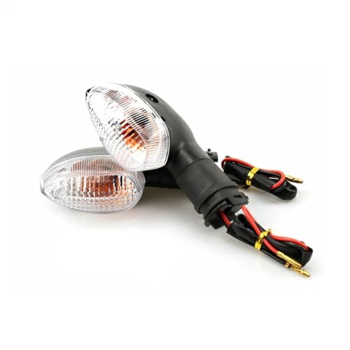 2PCS Motorcycle Turn Signal Light Indicator Lamp Compatible With YAMAHA YZF R1 R6 R125 R25 R3 FZ-6N XJ6 Front Back Blinker Blub (Black) - color: Black