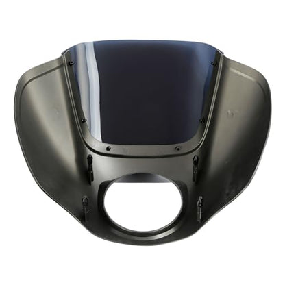 Front Headlight Quarter Fairing Windshield Fit For Harley Softail Low Rider FXLR S FXLRS 2018-2025 Street Bob FXBB FXBBS 2018-2025 Softail Standard FXST 2020-2024 Industrial Gray Denim/Black Denim - color: Fairing Industrial Gray Denim/Black Denim #4