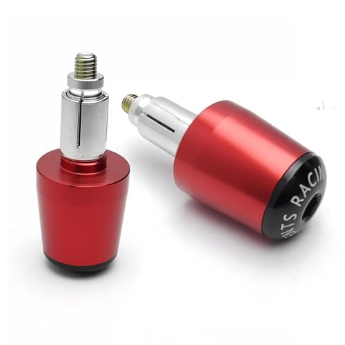 Motorcycle Bar Ends Plug, Red Handle Bar End Slider 7/8" 22mm CNC Aluminum Handlebar Grip End Weight Caps Replacement for Ninja 400 500 650 Z900 Z650 CBR600RR CBR1000RR GSXR600 GSXR750 - color: Red