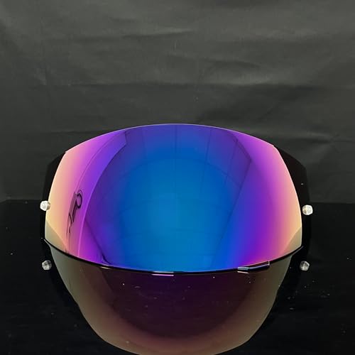 HJ-17 Helmet Visor Replacement,UV Protective Helmet Face Shield Compatible with CL-MAX II,IS-MAX BT,SY-MAX III,IS-MAX II,CL-MAX 3,C90,C91,C91N(Rainbow-Day Use Only) - color: Rainbow-day Use Only