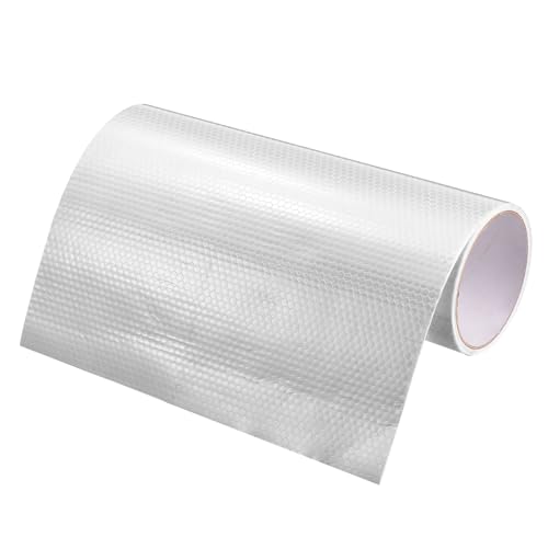 MECCANIXITY Reflective Tape, 10" x 10 Ft Night Safety Caution Warning Tapes Adhesive Tapes Waterproof PVC Marking Stickers for Trailers Motorcycle Steps Floor Boats Floor, White - color: White, size: 10 Inch x 10 Ft