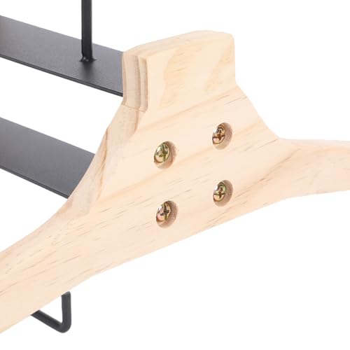 Keenso Motorcycle Helmet Holder, Wall Mount Storage Rack for Riding Gear with Solid Wood Iron Design, Space Saving Multifunctional Hanger for Helmets Clothes Gloves