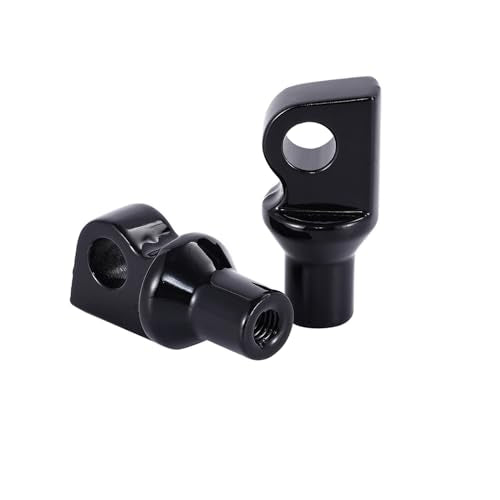 Highway Pegs Passenger Foot Pegs Footrest Footpeg Adapter Fit Harley Touring Street Glide Road King Road Electra Glide Sportster Dyna Softail (Gloss Black) - color: Gloss Black