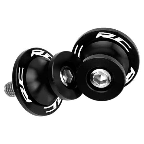 Motorcycle Swingarm Spools M10 For RC 125 2014-2022 RC 200 2014-2022 RC 390 2014-2024 Paddock Stand Bobbins for Rear Wheel Lift Durable and Scratch-Resistant Accessories (Black) - color: Black