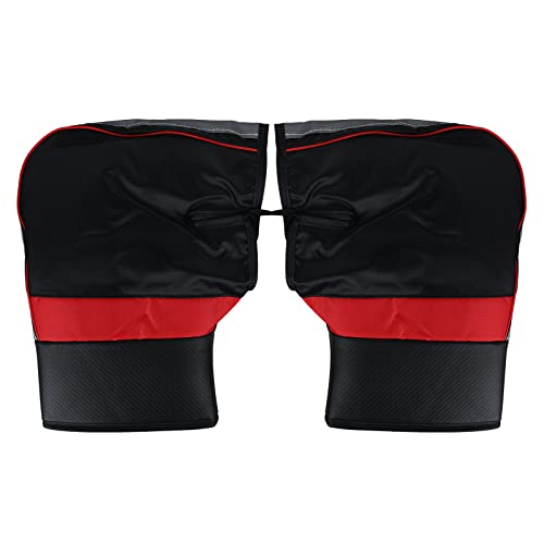 XGOPTS Winter Waterproof ATV Hand Muffs ATV Gloves Windproof Snowmobile Handlebar Covers Motorcycle Gloves Thicken Thermal Grip Handlebar Gauntlet Mitts Hand Warmer Covers - color: Black Large