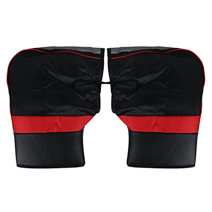 XGOPTS Winter Waterproof ATV Hand Muffs ATV Gloves Windproof Snowmobile Handlebar Covers Motorcycle Gloves Thicken Thermal Grip Handlebar Gauntlet Mitts Hand Warmer Covers - color: Black Large