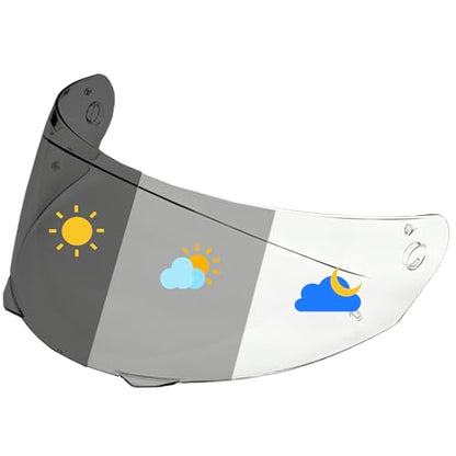 HJ-33 Helmet shield Replacement,Motorcycle Helmet Visor Compatible with HJC i90,i91 (Photochromic) - color: Photochromic