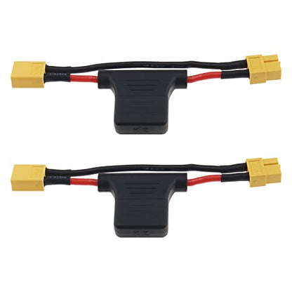 The Lord of the Tools 2PCS XT60 Male to XT60 Female Extension Cable with 30A Fuse 14AWG Silicone Wire for Electric Bikes Drone RC Car Quadcopter Battery Charger