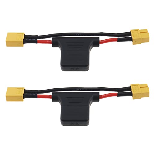 The Lord of the Tools 2PCS XT60 Male to XT60 Female Extension Cable with 30A Fuse 14AWG Silicone Wire for Electric Bikes Drone RC Car Quadcopter Battery Charger