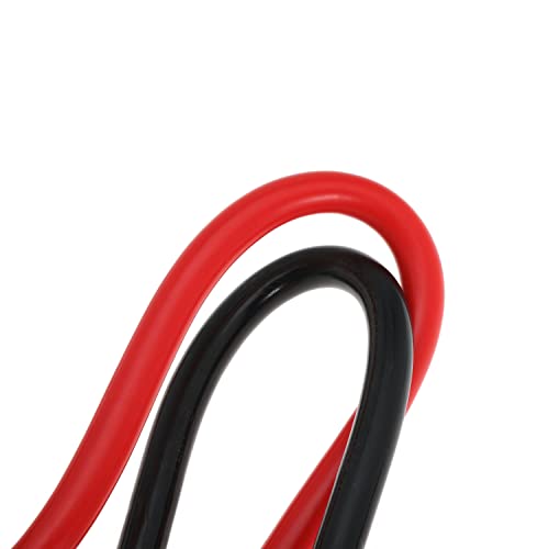 4 AWG Battery Cable 4AWG Gauge Pure Copper Battery Inverter Cables with 3/8 in Lugs Both Ends Power Inverter Wire Set for Automotive Solar Marine Boat RV Car Motorcycle Red and Black (2FT) - size: 2ft