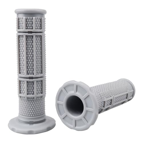 7/8'' ATV Grips Upgrade Universal Handlebar Grips Soft Rubber Thumb Throttle Motorcycle Grip for Polaris Kid Youth 4 Wheeler Quad 400ex Banshee Blaster Raptor 350 Warrior 350 Raptor 660 - color: Gray