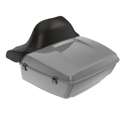 Advanblack King Tour Trunk Pack Compatible with Harley Touring CVO Road Glide, Street Glide, 2023.5 2024 2025 2026 Mounting Rack, Full Backrest & Trunk Liners (Dark Billiard Gray) - color: Dark Billiard Gray
