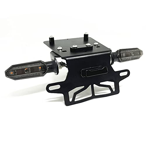 Grom Fender Eliminator Kit Compatible with Grom Tail Tidy 2022 2023 2024 MSX125 License Plate Holder Bracket with Rear Turn Signals & LED License Plate Light (Smoke) - color: Smoke
