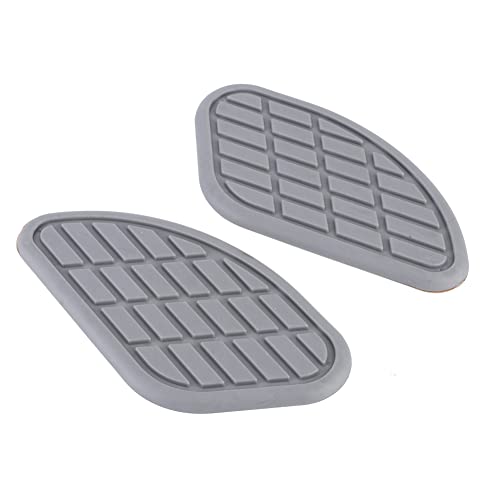 Motorcycle Fuel Tank Knee Pad, Vintage Tank Side Panels Protector Stickers Universal Gas Petrol Tank Knee Pads(Black) (Gray) - color: Gray
