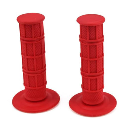 HIAORS 22mm 7/8" Universal Motorcycle Rubber Handlebar Grips Compatible with KLX SDG XR CRF 70cc 50cc PW 80 KLX110 SDG SSR YZF WRF KXF TTR RMZ Motocross Dirt Pit Bike Red Parts - color: Red