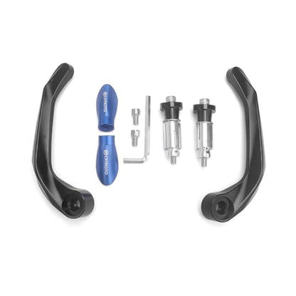 Motorycle Brake Clutch Lever Handguards Protector for CFMOTO 450SS 450NK 250SR 7/8'' Handlebar CNC Aluminum Hand Guards (Blue) - color: Blue