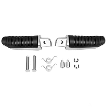 Motocycle Front Foot Pegs Footrest Universal for Suzuki V-Strom 650 1000 DL650 DL1000 Hayabusa GSX1300R GSX1300 GSX650F GSX1400 - color: Black#Suzuki#Front