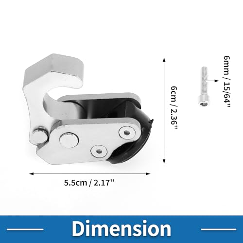 Motorcycle Handlebar Hook Helmet Gloves Luggage Hanger Motorcycle Hook Hanger Aluminum Alloy Silver Tone - color: Silver Tone