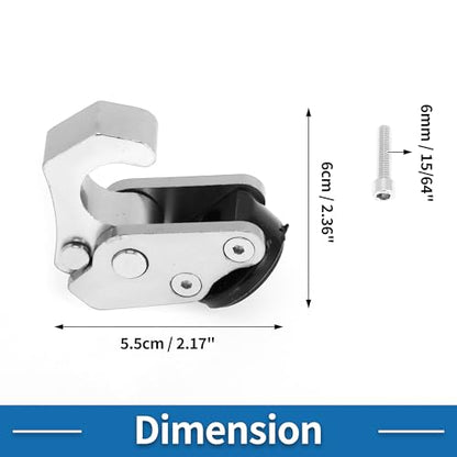 Motorcycle Handlebar Hook Helmet Gloves Luggage Hanger Motorcycle Hook Hanger Aluminum Alloy Silver Tone - color: Silver Tone