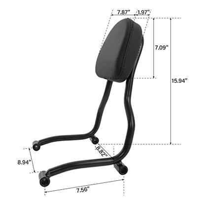 SLMOTO Motorcycle Detachable One-Piece Rear Passenger Sissy Bar Backrest Pad Fit For Honda Rebel CMX250 CMX300 CMX500 2017-2024 - color: For Honda Rebel CMX250