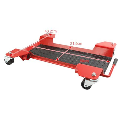 Bruce&Shark Motorcycle Center Stand Move Dolly Mover with 360 Degree Casters for Home Garage,Workshop, Display Room,500 lb Weight Capacity,Hardened Steel-Plate