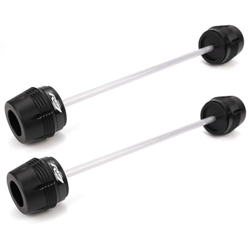 1Pair Compatible with YZF R7 2025 2024 2023 YZFR7 2022 2021 YZF-R7 Motorcycle Front Rear Fork Wheel Frame Slider Crash Protector Axle Slider Crash Pads (Black) - color: Black