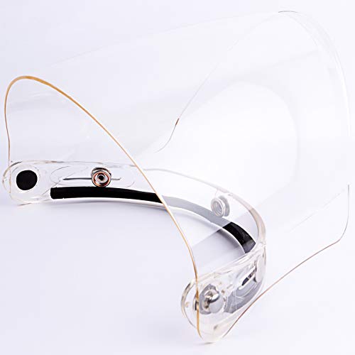 Universal 3-Snap Flip Up Visor Shield Lens for Retro Open Face Motorcycle Helmet (Clear) - color: Clear