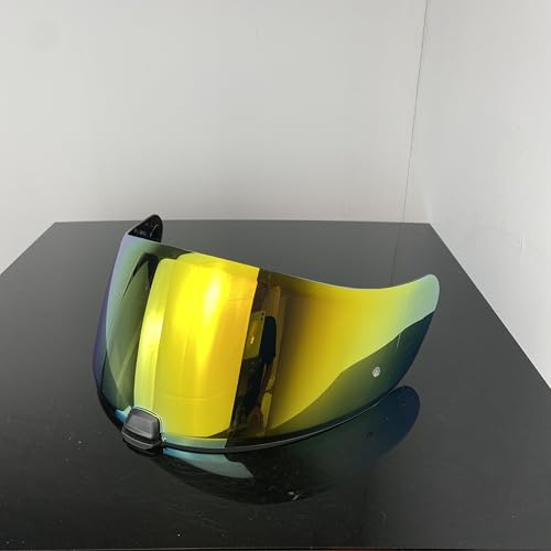 HJ20M Helmet Visor Replacement, Motorcycle Helmet Face Shield Windshield Lens For HJC C70 FG-17 FG-ST IS-17 (Revo Deep Gold) - color: Revo Deep Gold