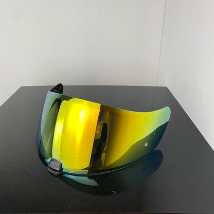 HJ20M Helmet Visor Replacement, Motorcycle Helmet Face Shield Windshield Lens For HJC C70 FG-17 FG-ST IS-17 (Revo Deep Gold) - color: Revo Deep Gold