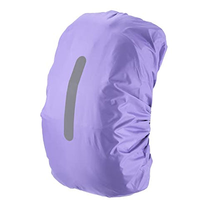PATIKIL Waterproof Backpack Rain Cover, Non-Slip Backpack Cover with Vertical Reflective Strap Stay Dry for Hiking, Camping, Hunting - color: Purple, size: Large