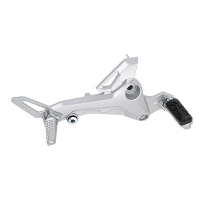 Mokuo Motorcycle Right Side Footpegs Pedal Footrest Assembly in Aluminum Alloy Compatible with Honda Grom Msx125 SF 2017-2020 Parts, Right Side - color: Silver Right