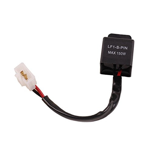 KAFEEK 2-Pin Electronic LED Flasher Relay FIX Motorcycle Turn Signal Bulbs Hyper Flash