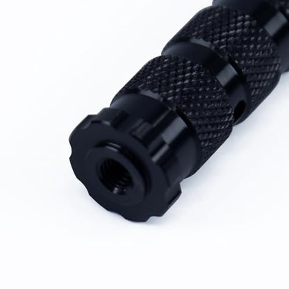 PROCNC Universal Anti-slip 8mm Motorcycle Foot Pegs with Install Bolts Foot Pegs Fit for Aprilla Honda Kawasaki Ducati Suzuki Yamaha Triumph MV etc (Black) - color: black