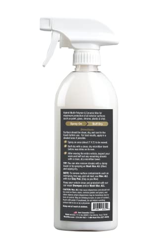 Waterless Car Wash Wax and Clay Kit Aircraft Quality Wax, Clay Pad Remove Overspray, Tree Sap and More