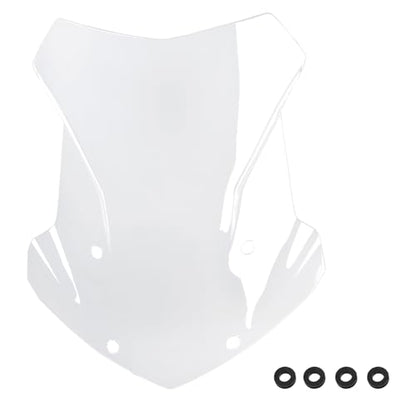 Motorcycle Tall Windscreen Windshield Screen Shield Wind Deflector Compatible with B.M.W R1200GS LC R 1200GS ADV 2014-2018 R1250GS R 1250GS Adventure 2018-2023 (Clear) - color: Clear