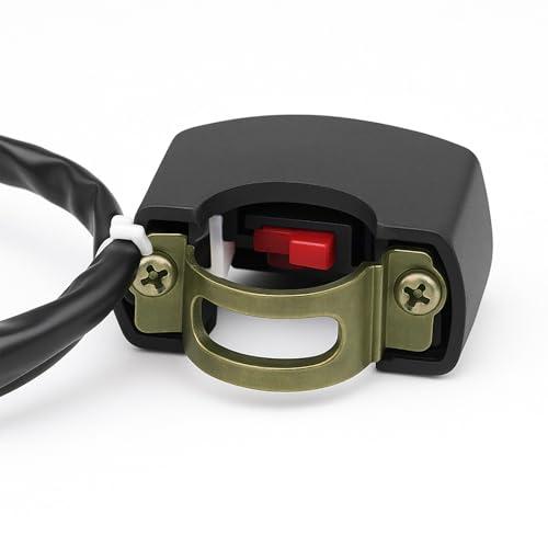 Motorcycle Handlebar Light Switch On Off Button Toggle Swtch Bicycle Motorcycle Tuning Part for U5 U7 U2 LED Headlight Scooter Electrombile RED 1Piece - color: Red