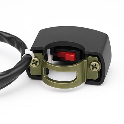 Motorcycle Handlebar Light Switch On Off Button Toggle Swtch Bicycle Motorcycle Tuning Part for U5 U7 U2 LED Headlight Scooter Electrombile RED 1Piece - color: Red