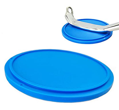 Motorcycle Kickstand Pad. Universal Fit. (Large) (Blue) - color: Blue