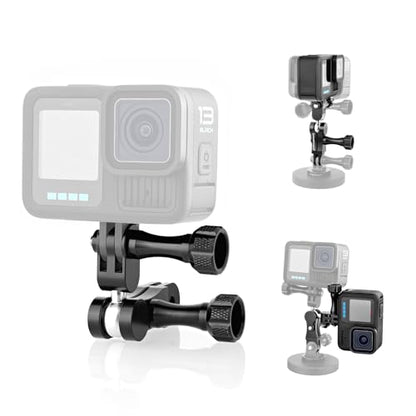 Forevercam Sturdiness Aluminum 360 Degree Rotation Camera Mount for Gopro Hero 13 12 11 10 9 8 DJI Osmo Insta360 AKASO and Other Action Camera Lock Any Direction Extension Mount Bike Handlebar