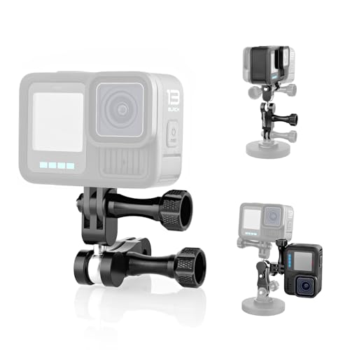 Forevercam Sturdiness Aluminum 360 Degree Rotation Camera Mount for Gopro Hero 13 12 11 10 9 8 DJI Osmo Insta360 AKASO and Other Action Camera Lock Any Direction Extension Mount Bike Handlebar